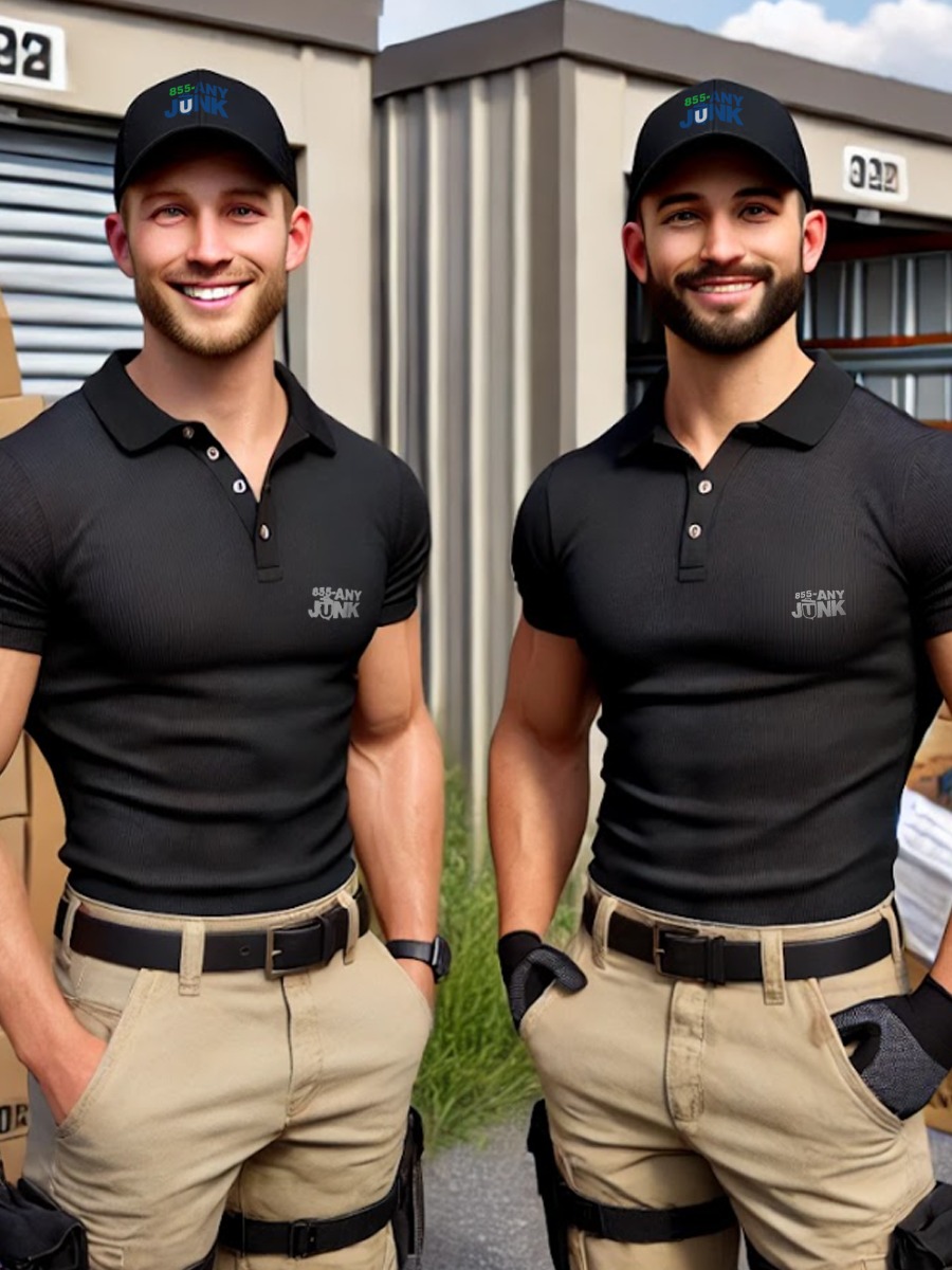 855-ANY-JUNK crew clearing out a storage unit efficiently and responsibly.